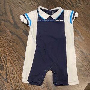 Ferrari blue summer onesie. Size 9M